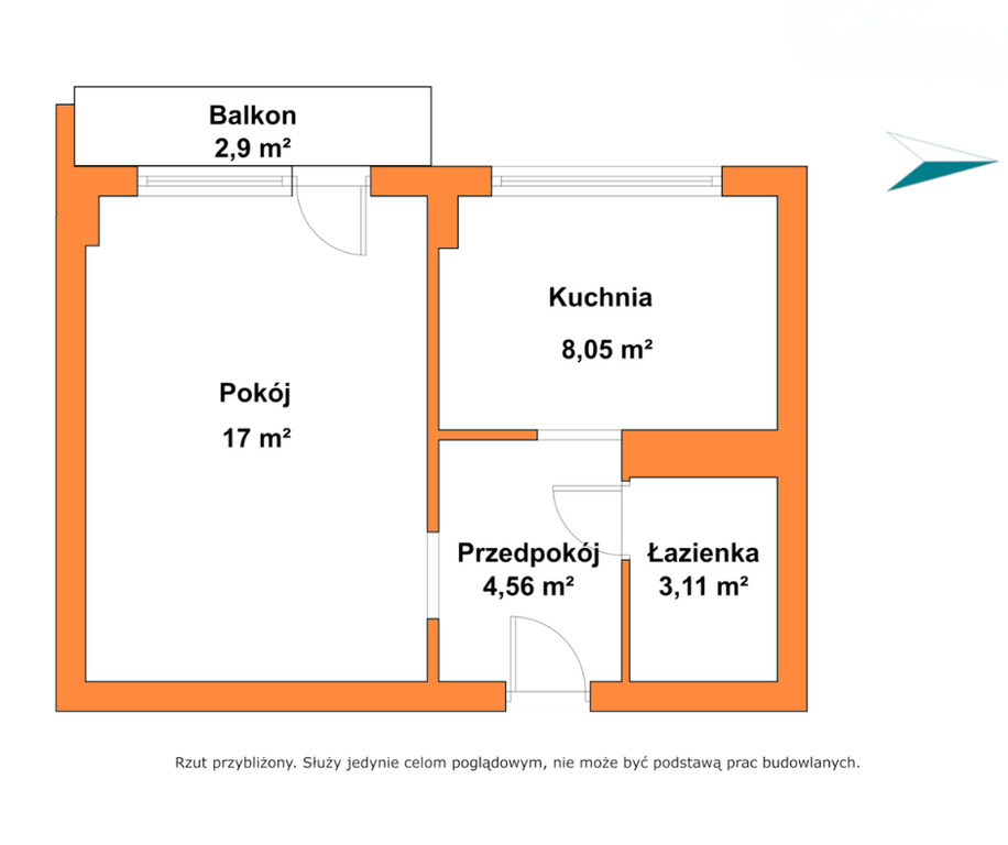 Kawalerka na Górnej.
