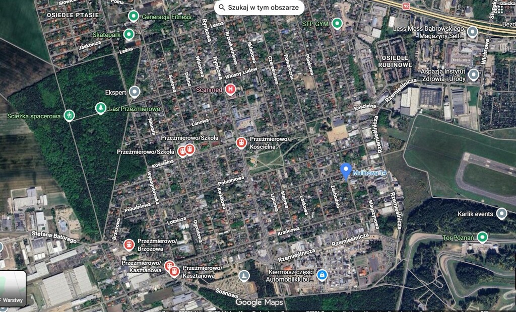 Działka budowlana 620 m2 w Przeźmierowie z WZ