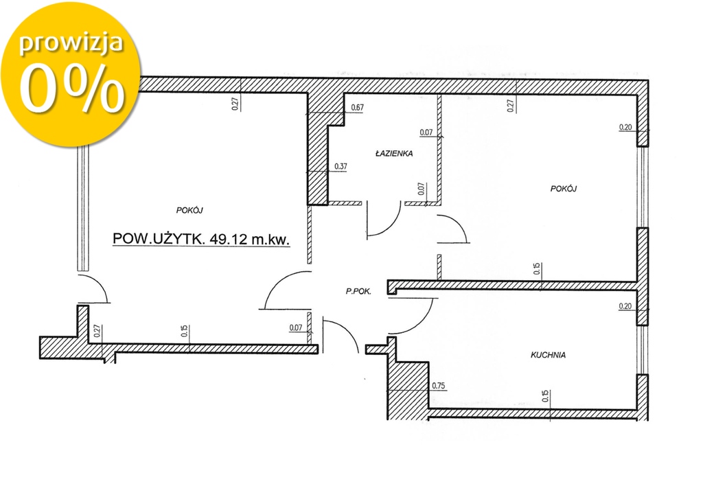 widna kuchnia, loggia 3m2, piwnica 4m2. Wsch-Zach