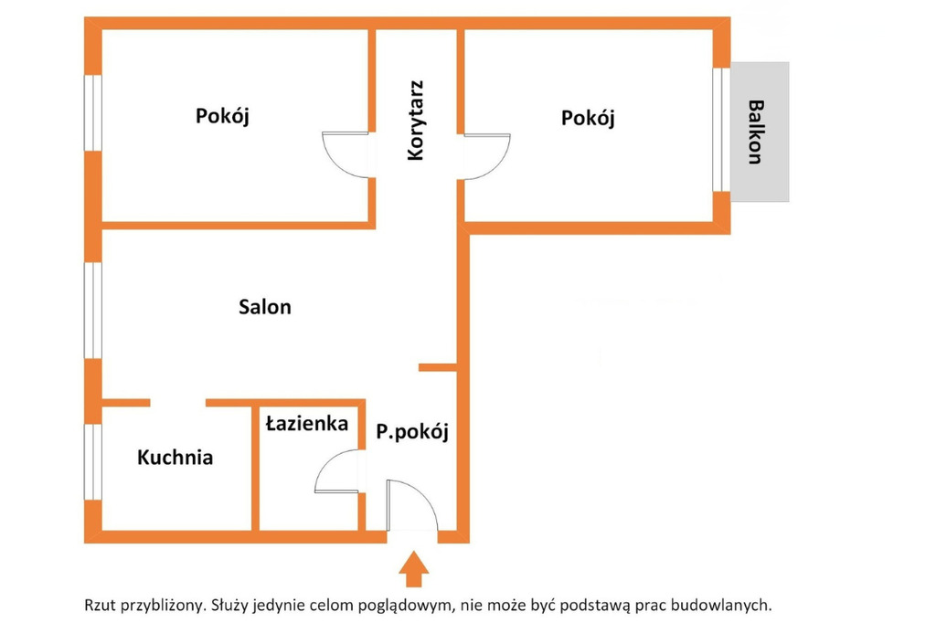 3 pokojowe do remontu z balkonem 47 m2