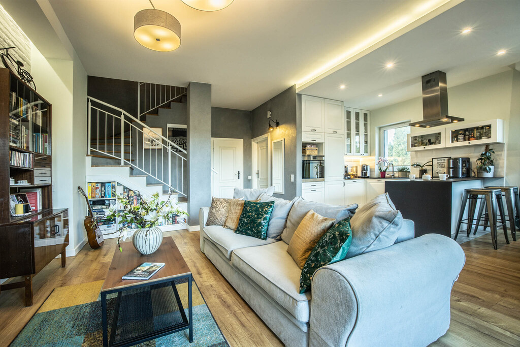 Dwupoziomowy dom przy Rudzkiej Górze