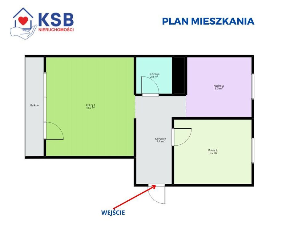 Widne mieszkanie-2 pokoje, Pułanki Ostrowiec Św.