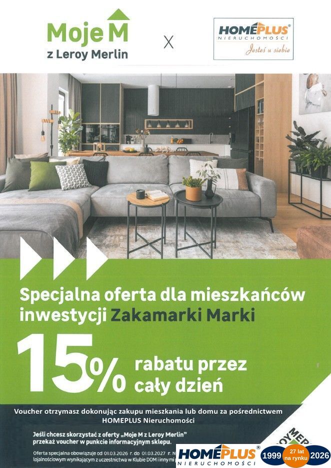 18 km od centrum Warszawy-Marki przy głównej ulicy