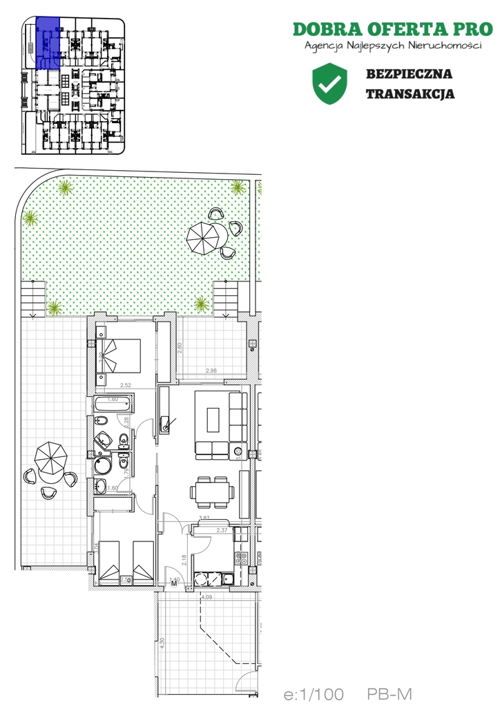 Nowoczesny Apartament 71 m²-2 sypialnie