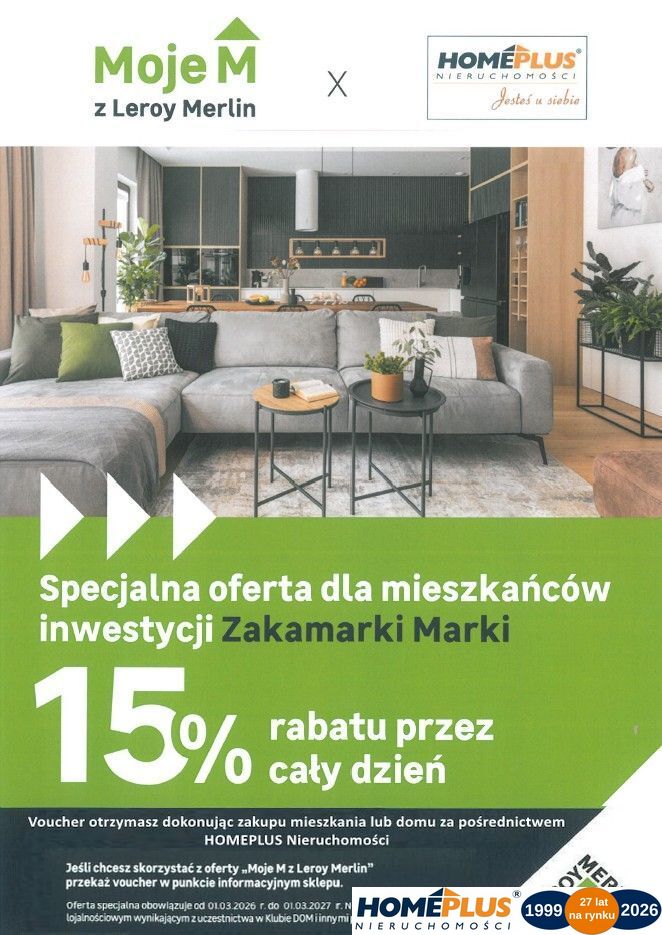 18 km od centrum Warszawy-Marki przy głównej ulicy