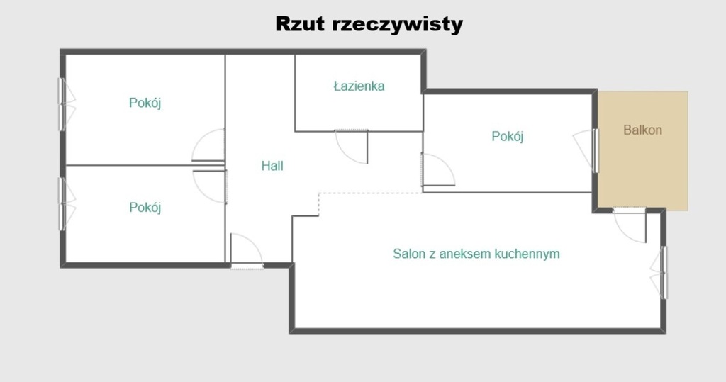ostatnie piętro, stan deweloperski, balkon
