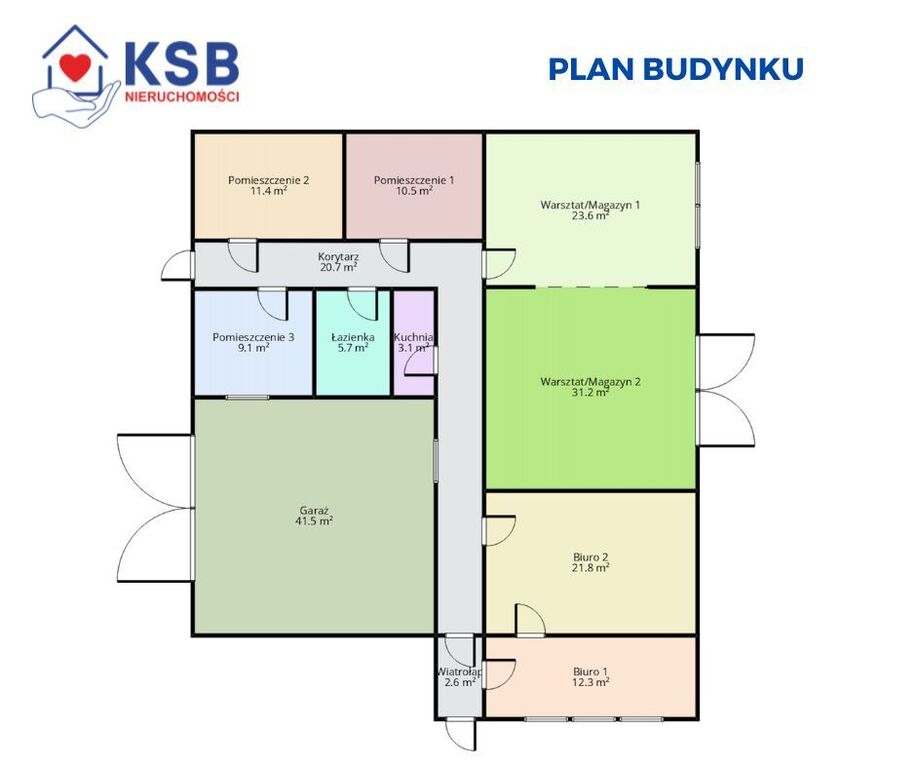 Działka komercyjna z budynkiem 2879m2 ul. Kolejowa
