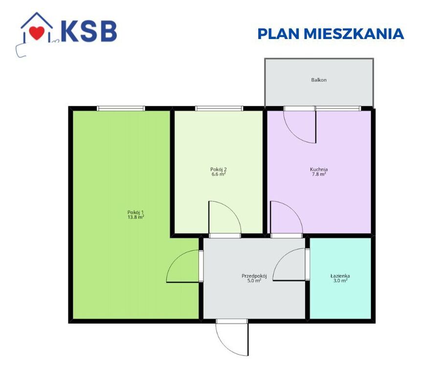 Mieszkanie 2 pokoje 2 piętro 36m2, ul. Stodolna