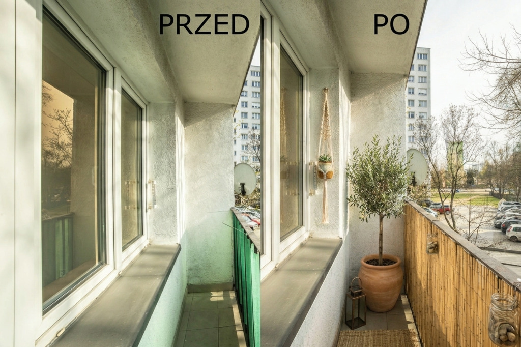 Łódź, Strycharska: 2 pokoje z balkonem, 1 piętro