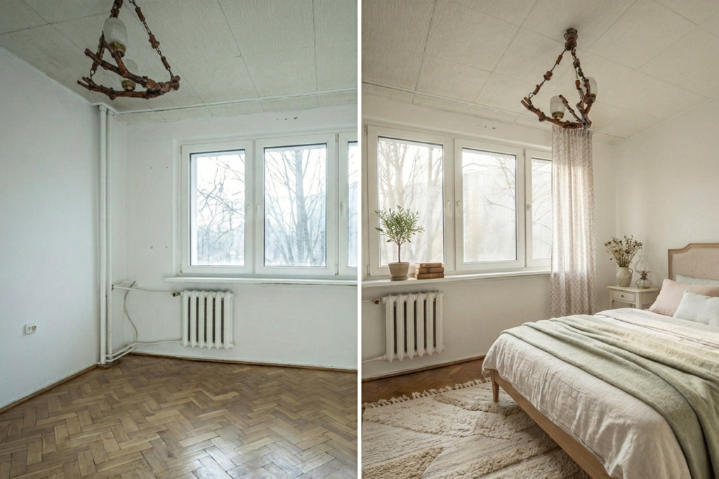 Łódź, Strycharska: 2 pokoje z balkonem, 1 piętro