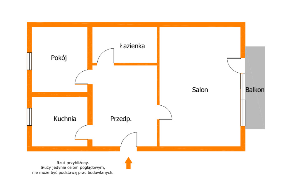 funkcjonalne 2 pokoje z  balkonem