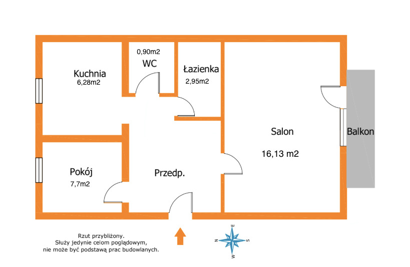 Retkinia, 2 pokoje z balkonem, niskie opłaty, Pięk