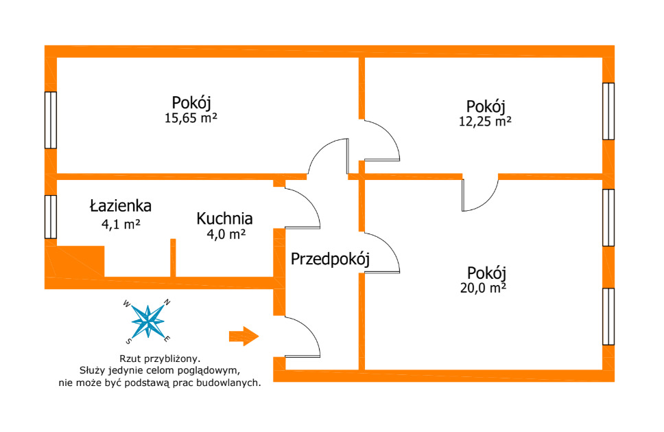 Mieszkanie 3-pokojowe do własnej aranżacji