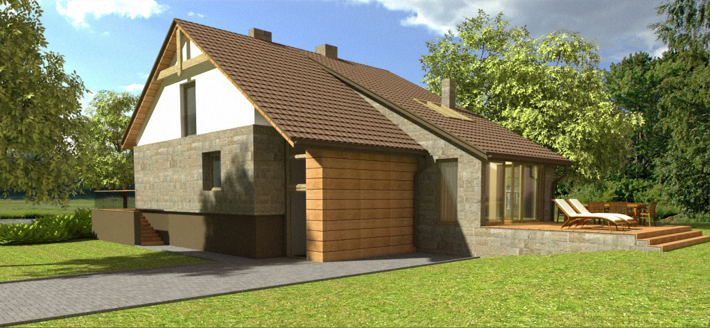 Dom na dużej działce 2600 m² – projekt przebudowy