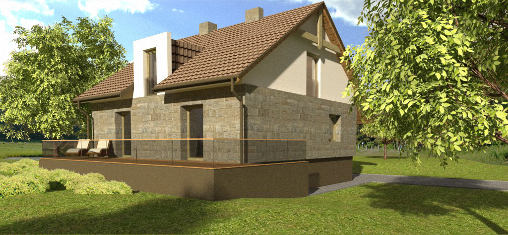 Dom na dużej działce 2600 m² – projekt przebudowy