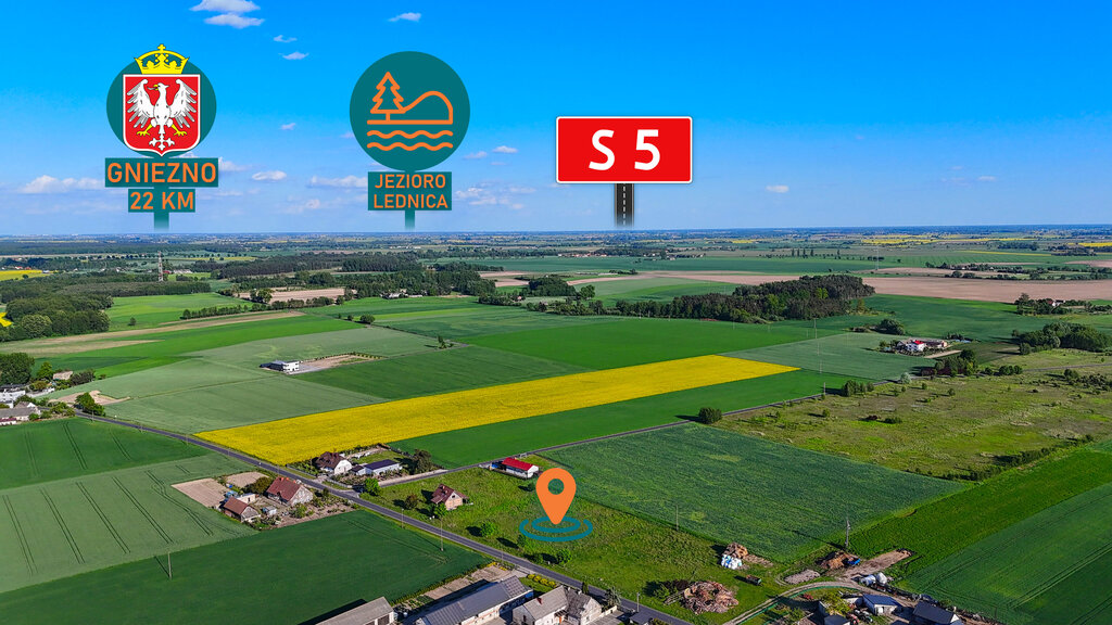 Uzbrojona działka 3846 m² z WZ Ujazd gm. Kiszkowo