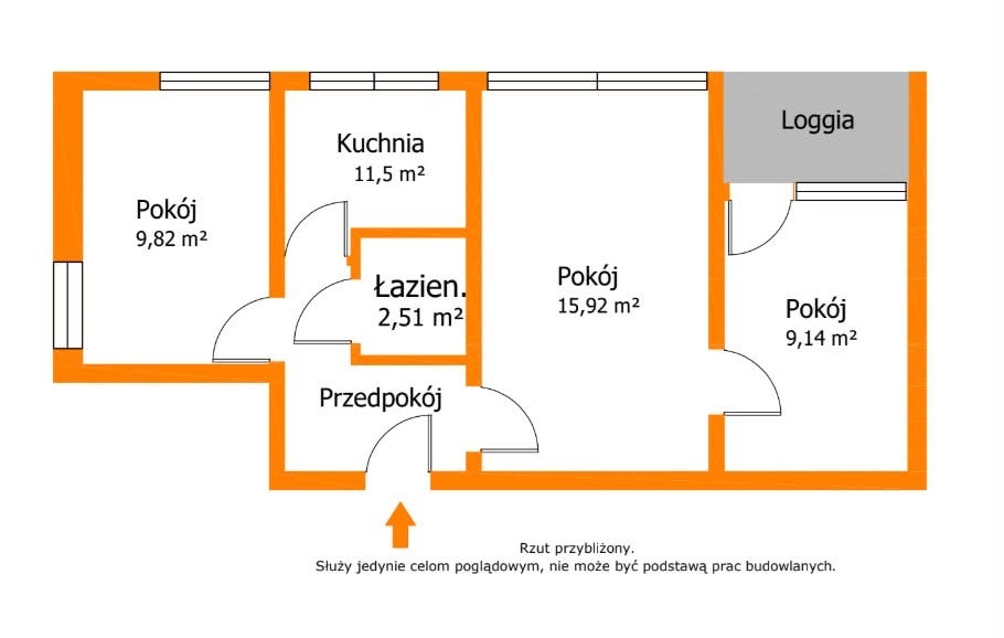 3-pokojowe mieszkanie z loggią | Manufaktura