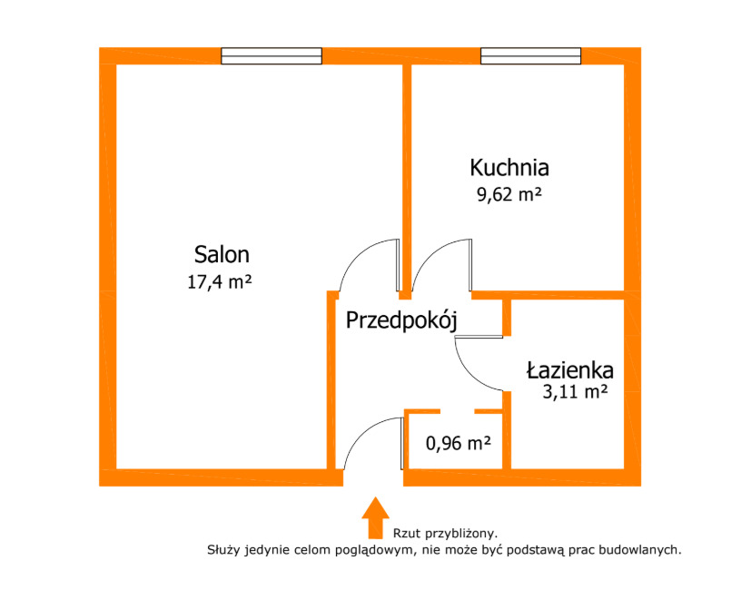 TOP Lokalizacja: Zielona 69 33,8 m²