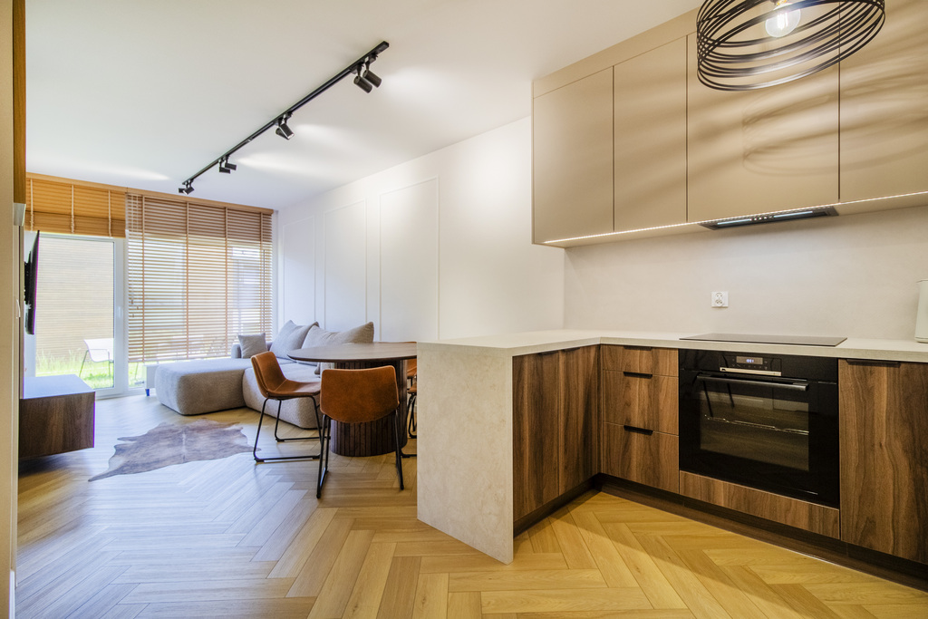 Apartament z tarasem i garażem obok wieży SKYWALK