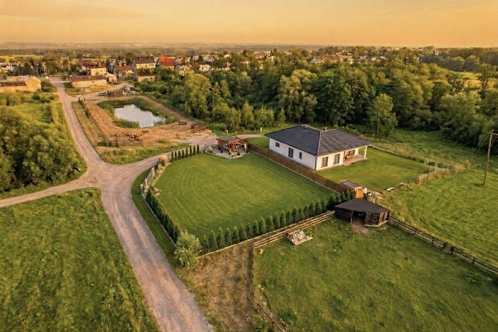 Działka 1052m2 Góry Media MPZP i domek w cenie
