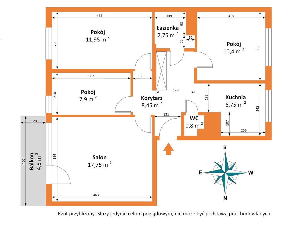 3 pokoje oraz salon po remoncie | widok na Gostyń