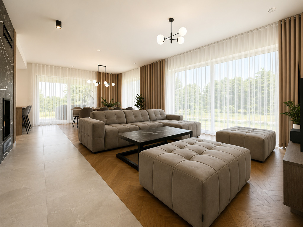 Nowoczesny dom parterowy | 188,75 m²
