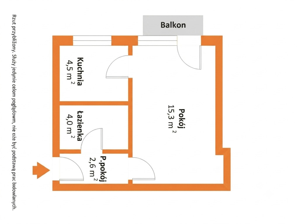 Balkon w kawalerce? No właśnie. Rojna 26,4m2