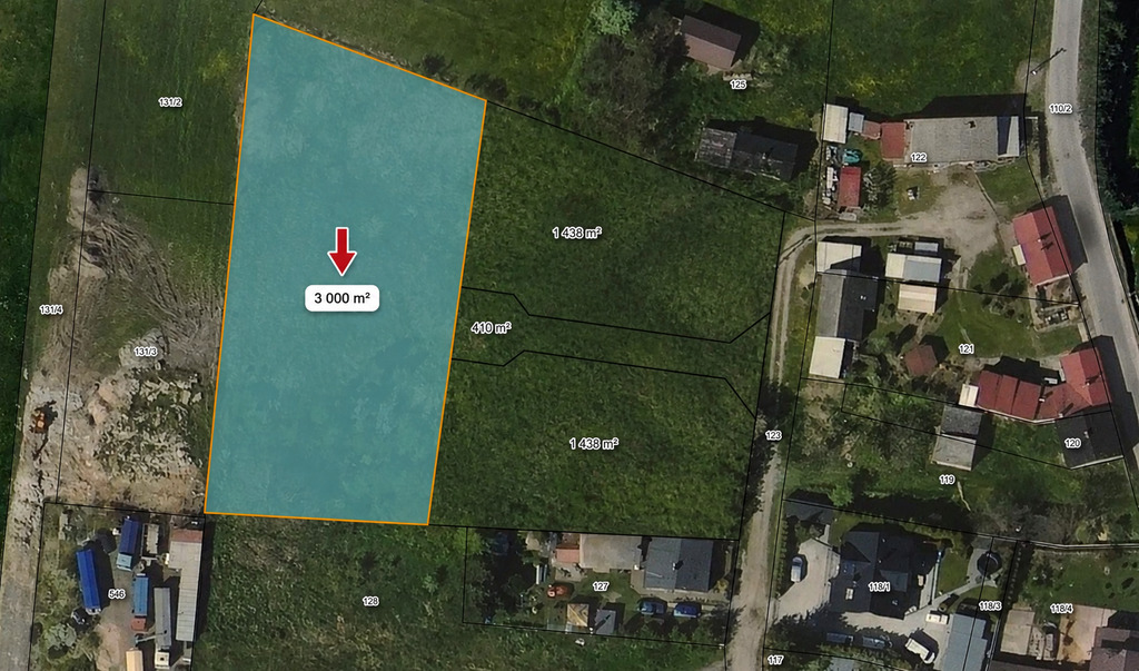 Działka budowlana 3000 m2!!!