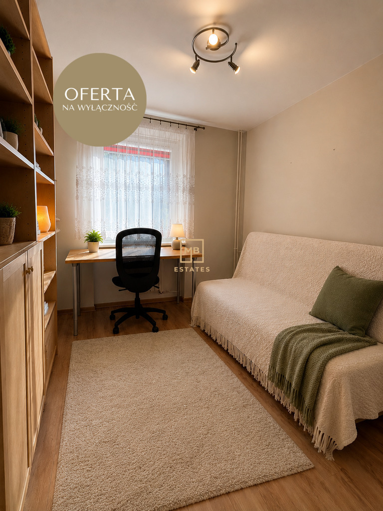 3 pokoje | 48 m2 | I piętro | Piwnica | Balkon