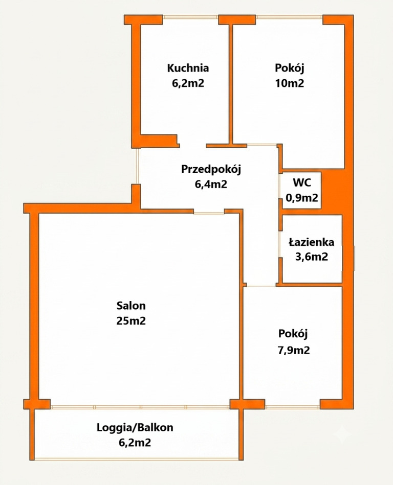 Wyjątkowe 60m2, 3 pokoje z loggią – Os. Kopernika