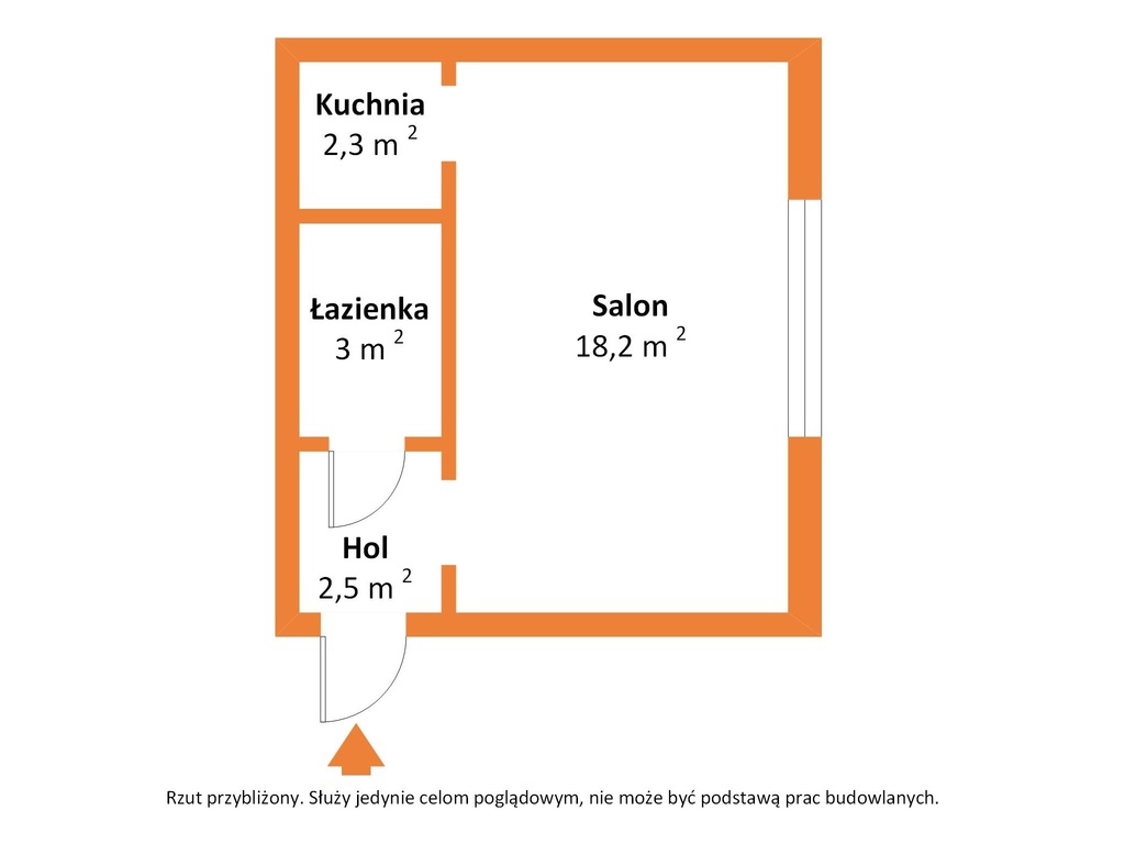HIT! Jasna kawalerka na 1. piętrze 10 min. od Manu