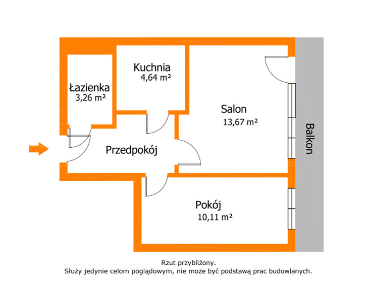 Ustawne 2 pokoje z balkonem i potencjałem