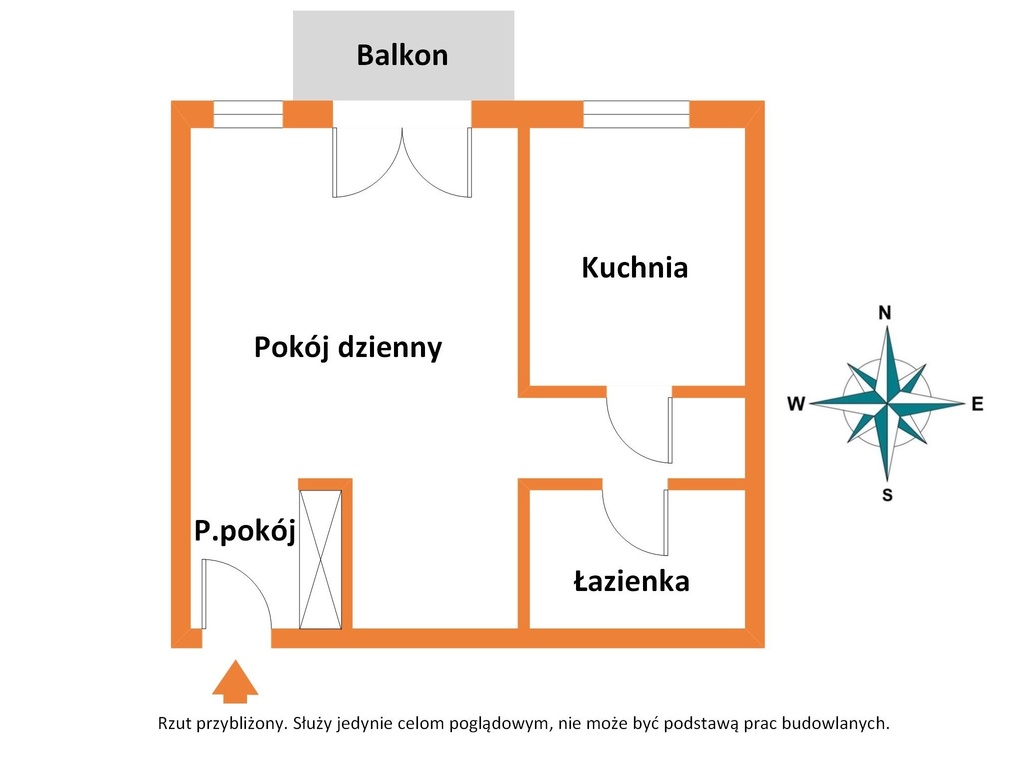 Funkcjonalne 35 m²  Balkon  Parking