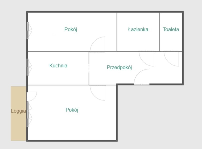 dwa niezależne pokoje, loggia, dostępne od zaraz