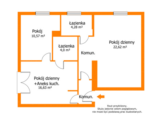 Jasny apartament 64 m3 z garażem lub 2 mieszkania!