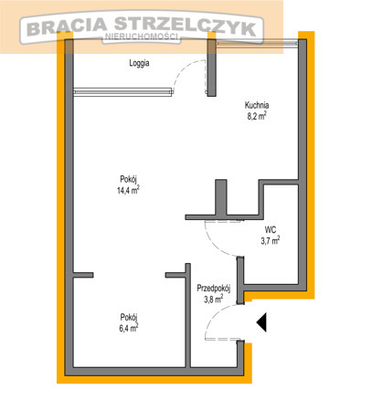 Studio 36,5 m² na poddaszu, Armii Ludowej | loggia