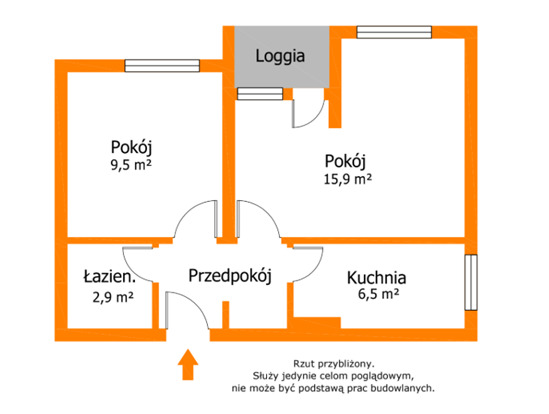 Mieszkanie ul. Sucharskiego - 2 pok. 1 piętro