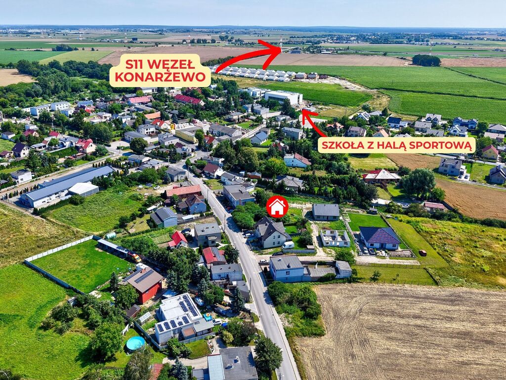 Dopiewiec: Działka 673m² | media | droga