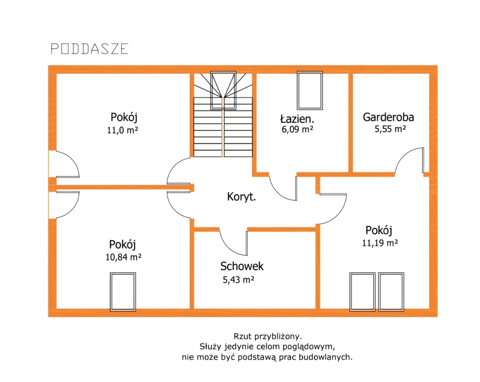 Nowoczesny dom w zabudowie szeregowej – 137,08 m²