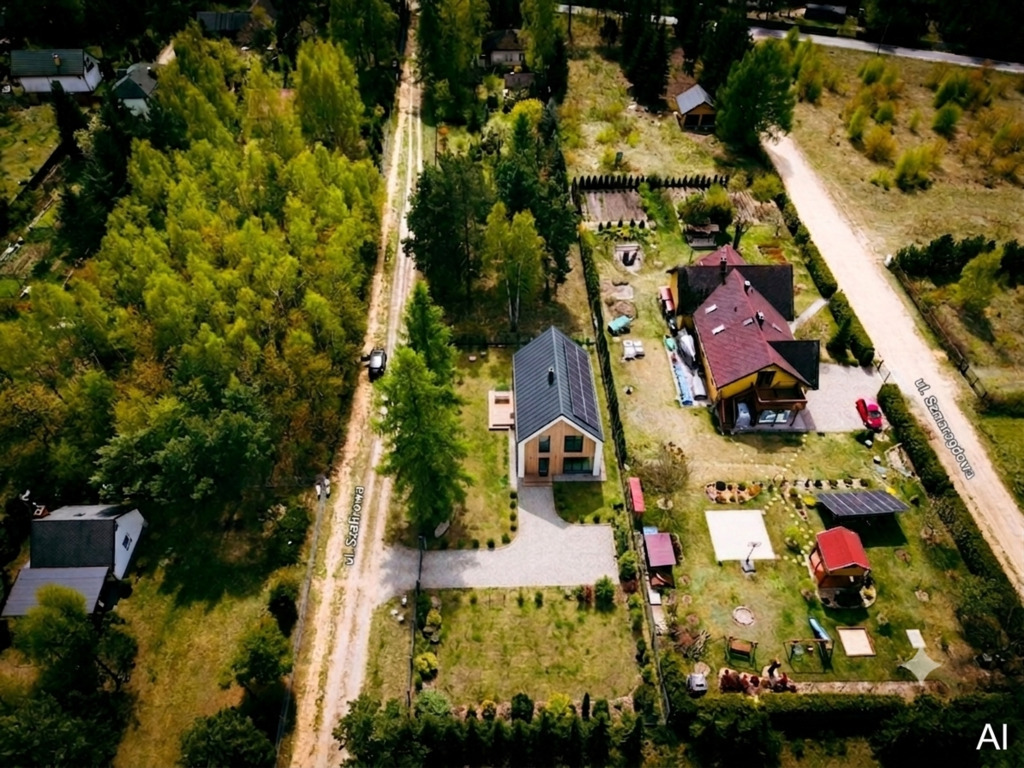 Działka 4km od Grotnik Dom bez pozwolenia 1365m2