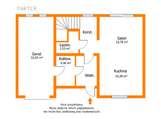 Nowoczesny dom w zabudowie szeregowej – 135,14 m²