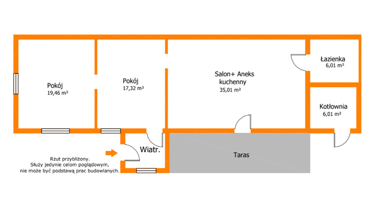 Dom 75 m² z dużą działką (19 arów) i pełnymi media