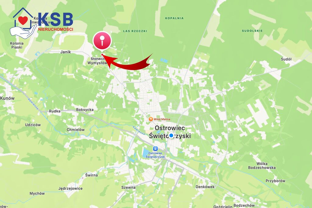 Działka z projektem + fundament 1500m2 Wymysłów