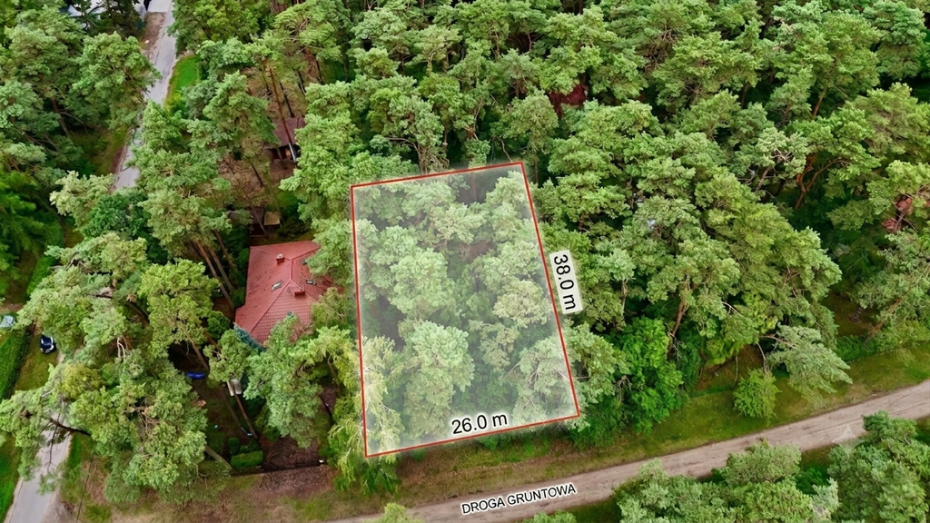 Działka budowlana 961 m2, uzbrojona, plan miejsc.