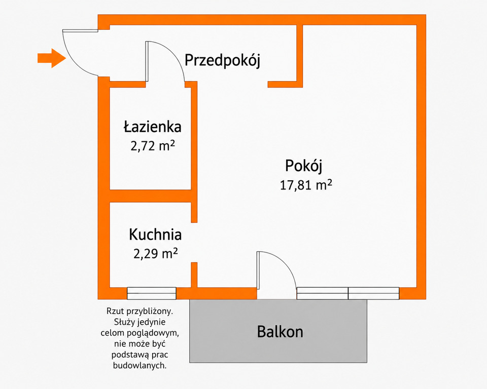 Twoja Kawalerka w Budynku z Cegły i z Balkonem.