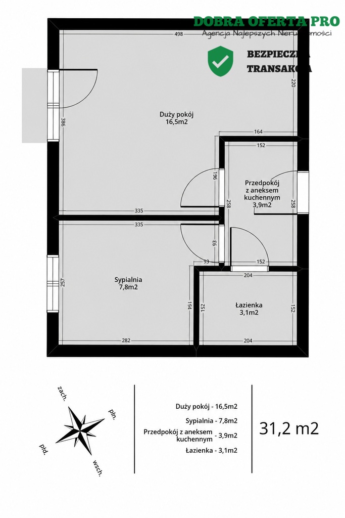 2 pokoje do remontu | Wrzeszcz | 31,2 m²