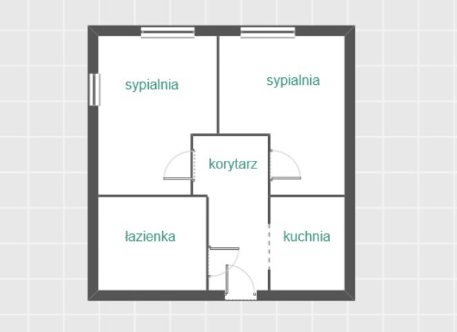 w centrum, dwa niezależne pokoje