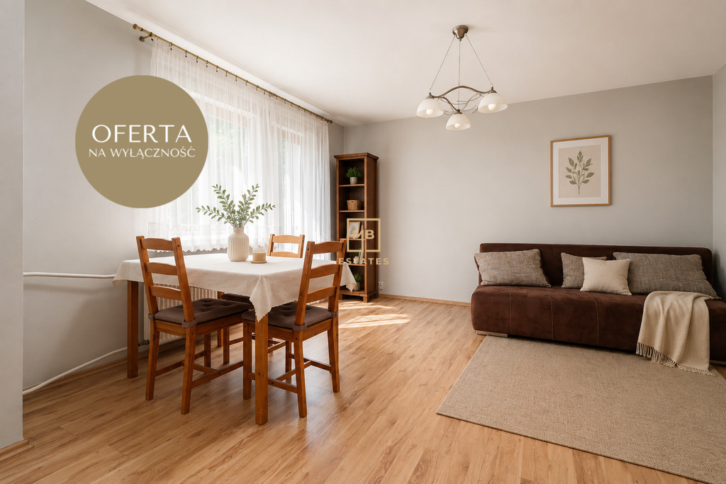 3 pokoje | 48 m2 | I piętro | Piwnica | Balkon