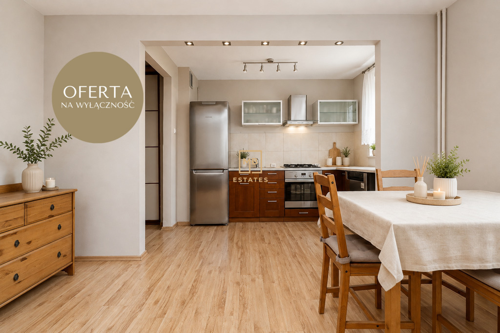 3 pokoje | 48 m2 | I piętro | Piwnica | Balkon