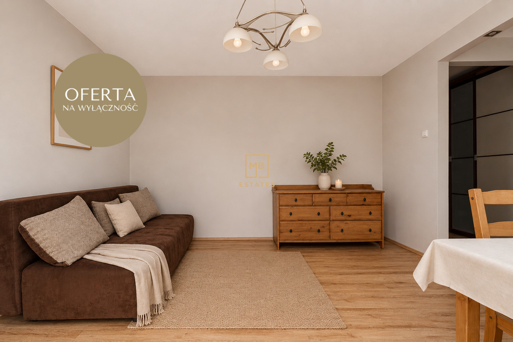 3 pokoje | 48 m2 | I piętro | Piwnica | Balkon